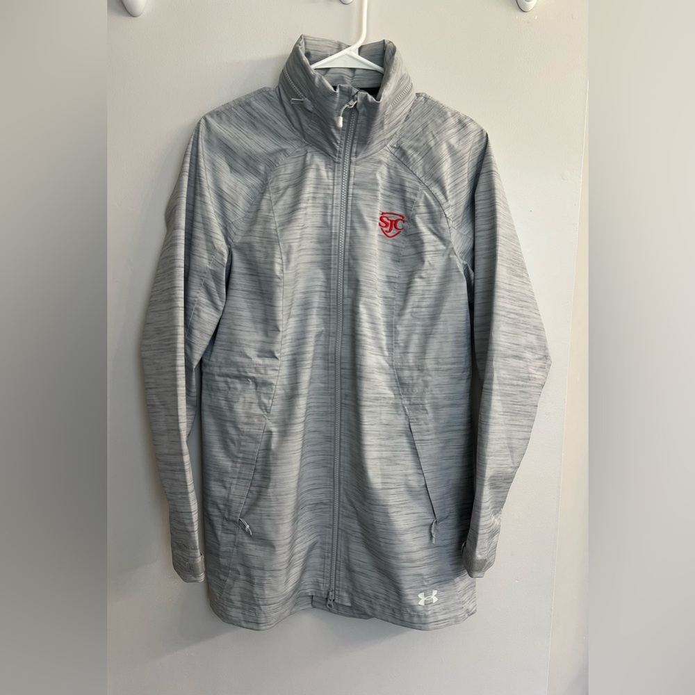 Men’s Medium Saint Johns College HS Under Armour Rain/wind Coat With Hidden Hood